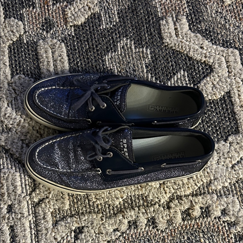 Sperry Women’s Glitter Boat Shoes - Dark Blue